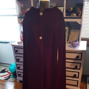 Deep red velvet cloak